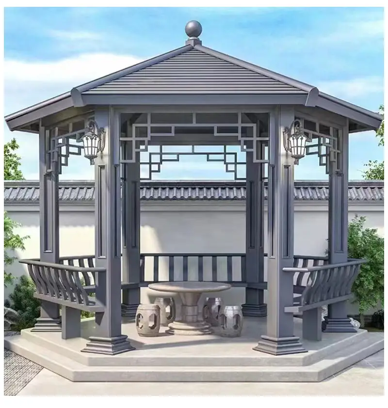 Mẫu chòi nhôm lục giác cao cấp