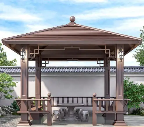 Mẫu chòi nhôm tứ giác cao cấp Mẫu chòi nhôm tứ giác cao cấp