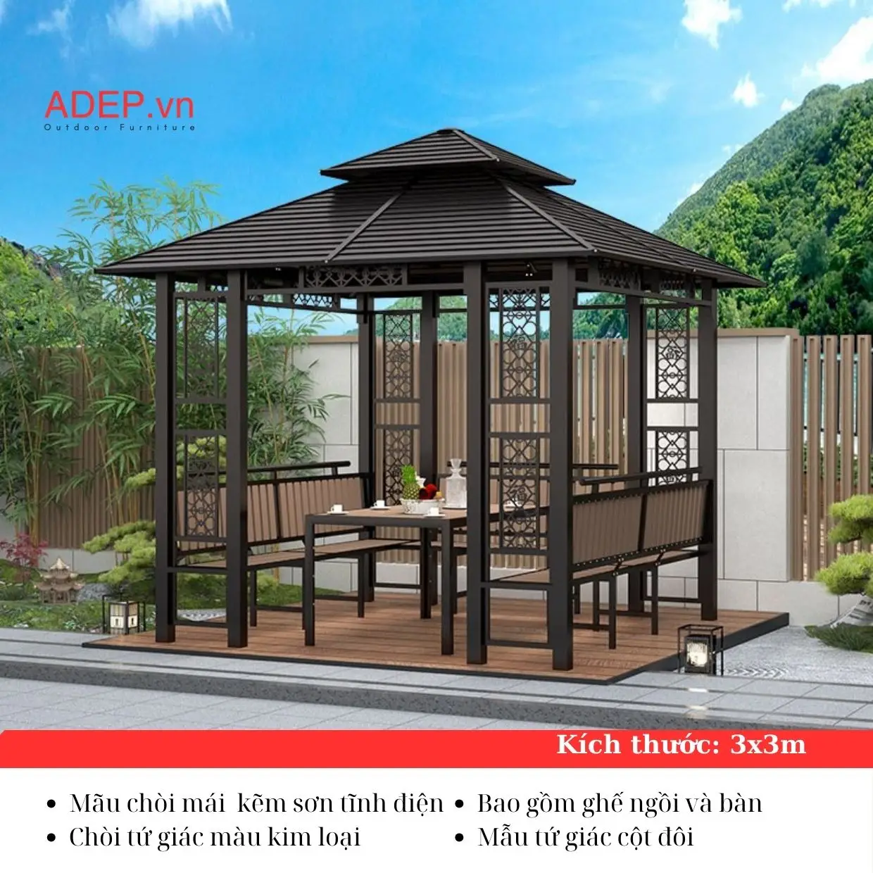 Công trình kiến trúc Nhà chòi sân vườn Công trình kiến trúc Nhà chòi sân vườn