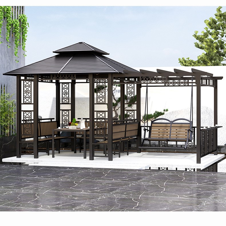 nhà chòi sân vườn tứ giác